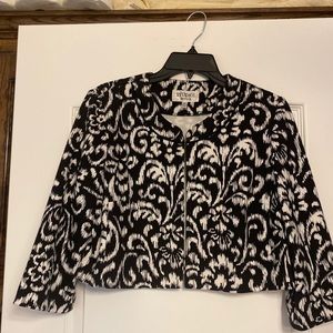 Black and White Petite Bolero Jacket Size 12P